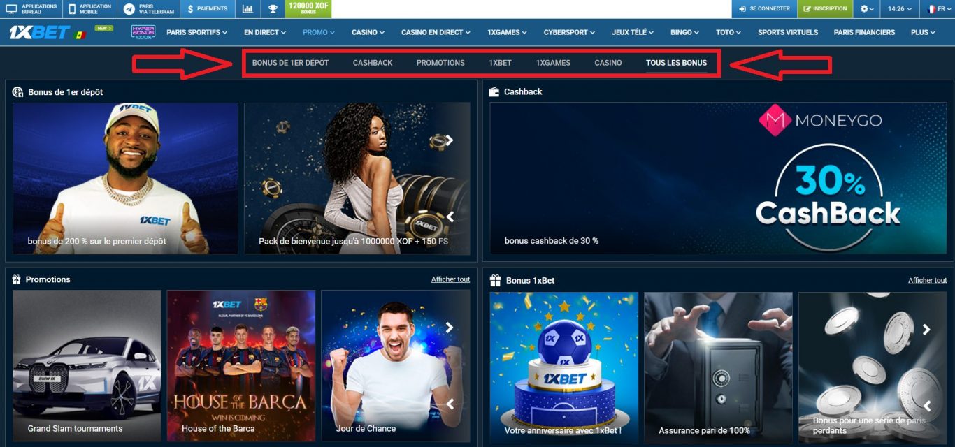 Gestion de votre compte 1xBet